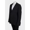 Black straight-cut jacket