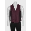 Men's silk vest with tag
