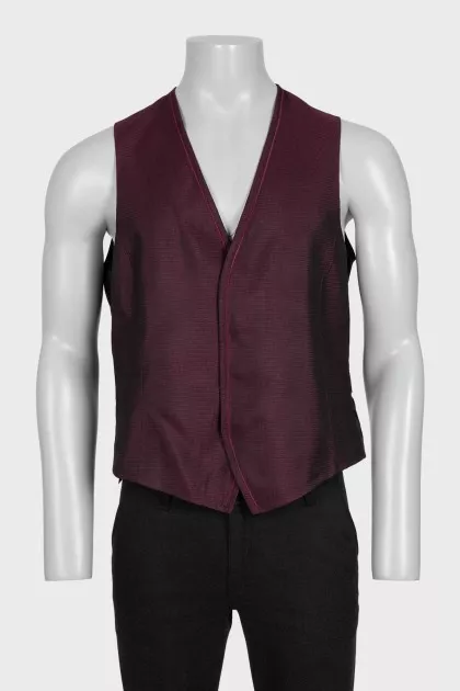 Men's silk vest with tag