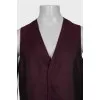 Men's silk vest with tag
