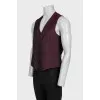 Men's silk vest with tag