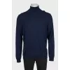 Men's blue wool sweater