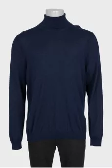 Men's blue wool sweater