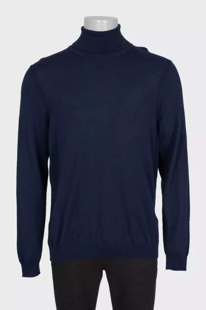 Men's blue wool sweater