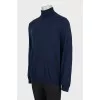 Men's blue wool sweater