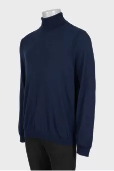 Men's blue wool sweater