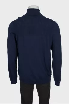 Men's blue wool sweater