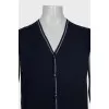 Men's wool vest with buttons and tag