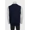 Men's wool vest with buttons and tag