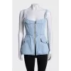 Blue denim cami top