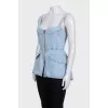 Blue denim cami top