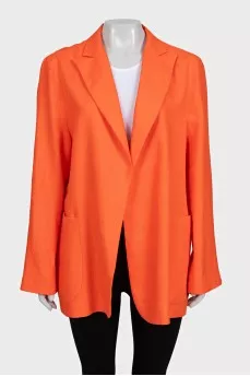 Orange straight-cut jacket