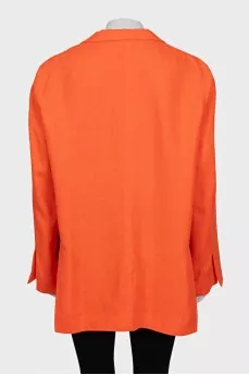 Orange straight-cut jacket