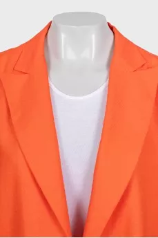 Orange straight-cut jacket