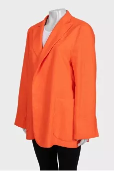 Orange straight-cut jacket