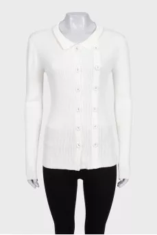 White ribbed cardigan