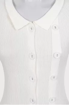 White ribbed cardigan