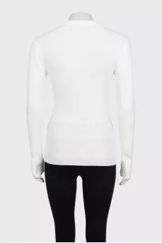 White ribbed cardigan