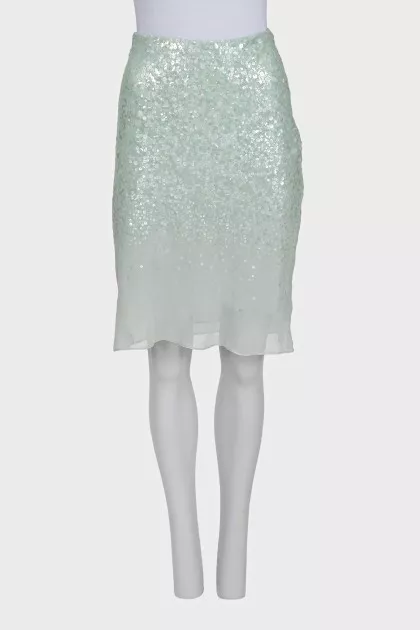 Silk skirt decorated with sequins