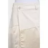 Asymmetrical beige skirt
