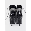 Ankle boots with heels and laces