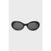 Oval sunglasses with black frames