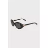 Oval sunglasses with black frames