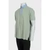 Men's green polo shirt with buttons