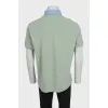 Men's green polo shirt with buttons