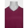 Men's V-neck T-shirt with tag
