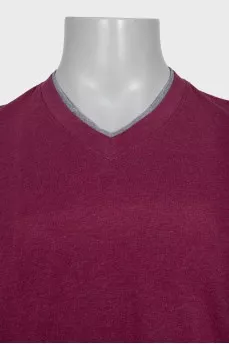 Men's V-neck T-shirt with tag