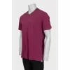 Men's V-neck T-shirt with tag