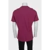 Men's V-neck T-shirt with tag