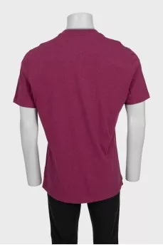 Men's V-neck T-shirt with tag