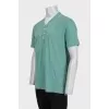 Men's straight-cut polo shirt with buttons