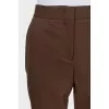 Brown tapered trousers