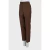 Brown tapered trousers