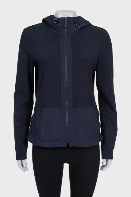 Спортивна кофта чорного кольору з капюшном