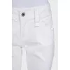 White straight-cut trousers