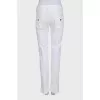 White straight-cut trousers