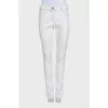 Білі джинси skinny fit в принт