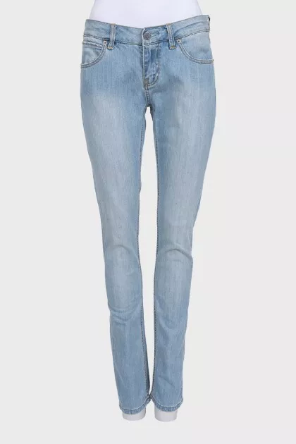 Light blue tapered jeans
