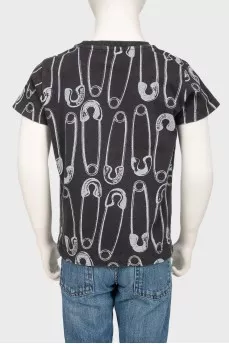 Children's pin design T-shirt