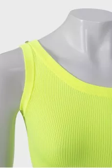 Tight yellow tank top