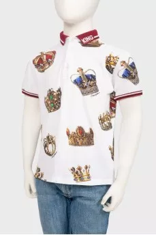 Children's polo with short sleeve