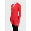 Red fitted cardigan