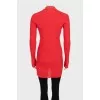 Red fitted cardigan