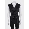 Straight blouse with ties