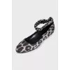 Black animal print shoes