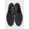 Black animal print shoes